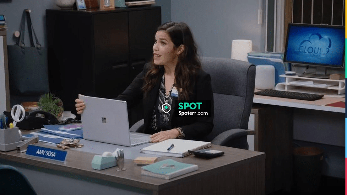 Ba&sh Otello Tie-Neck Top worn by Amy (America Ferrera) as seen in ...