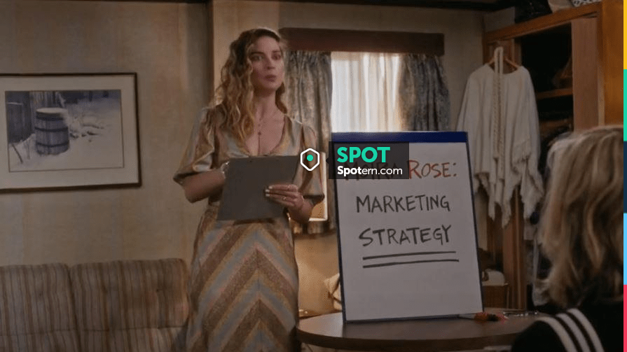 Zara Metallic Crop Top worn by Alexis Rose (Annie Murphy) as seen in