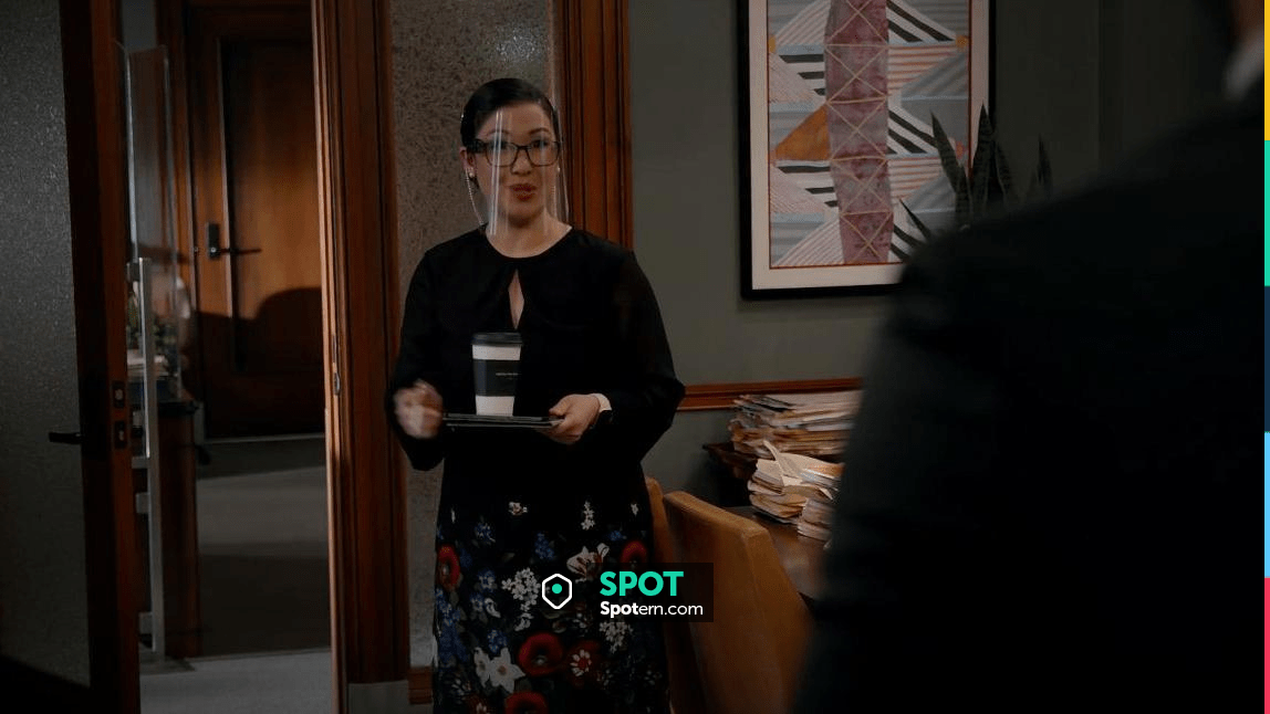 Hobbs Aura Floral Dress worn by Sherri Kansky (Ruthie Ann Miles) as ...