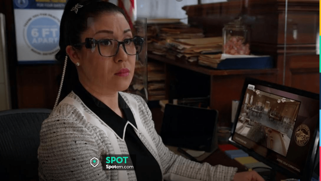 Ted Baker Adala Cropped Jacket worn by Sherri Kansky (Ruthie Ann Miles ...