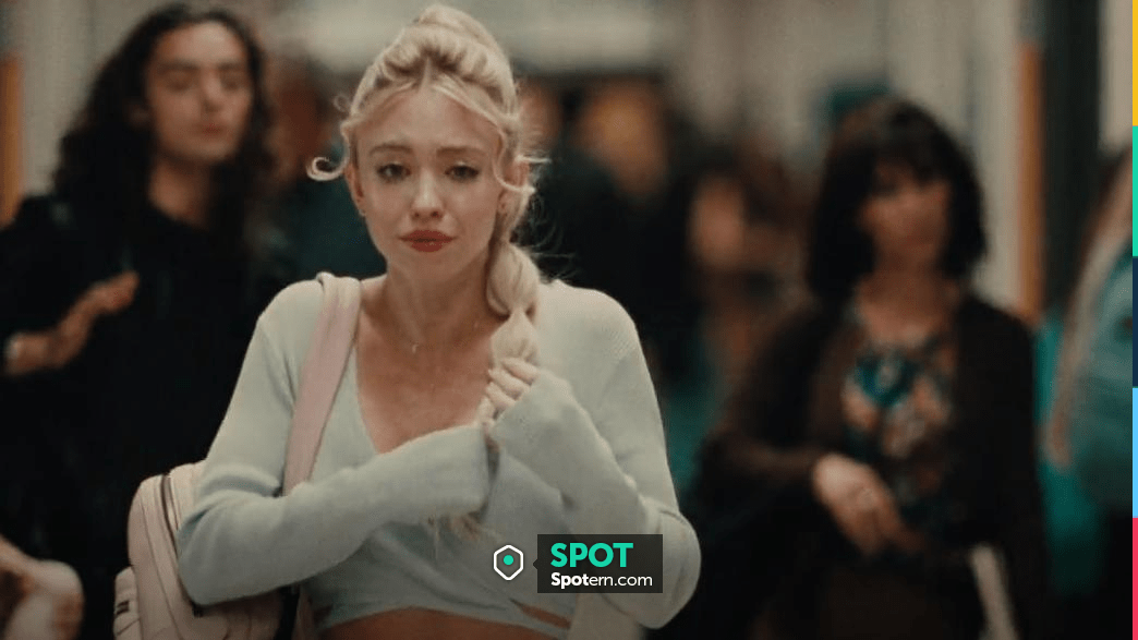 Astr The Label Wrap Sweater Worn By Cassie Howard Sydney Sweeney As Seen In Euphoria S02e03