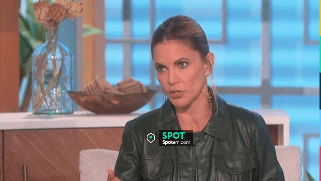 DKNY Faux Leather Short Jacket worn by Natalie Morales as seen in The ...