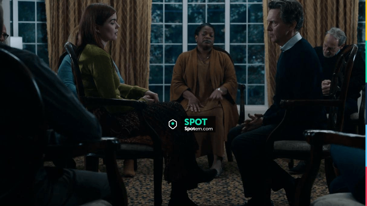 Fuzzi Pleated Animal Print Satin Skirt worn by Dr. Kincaid Sullivan (Kaley Ronayne) as seen in