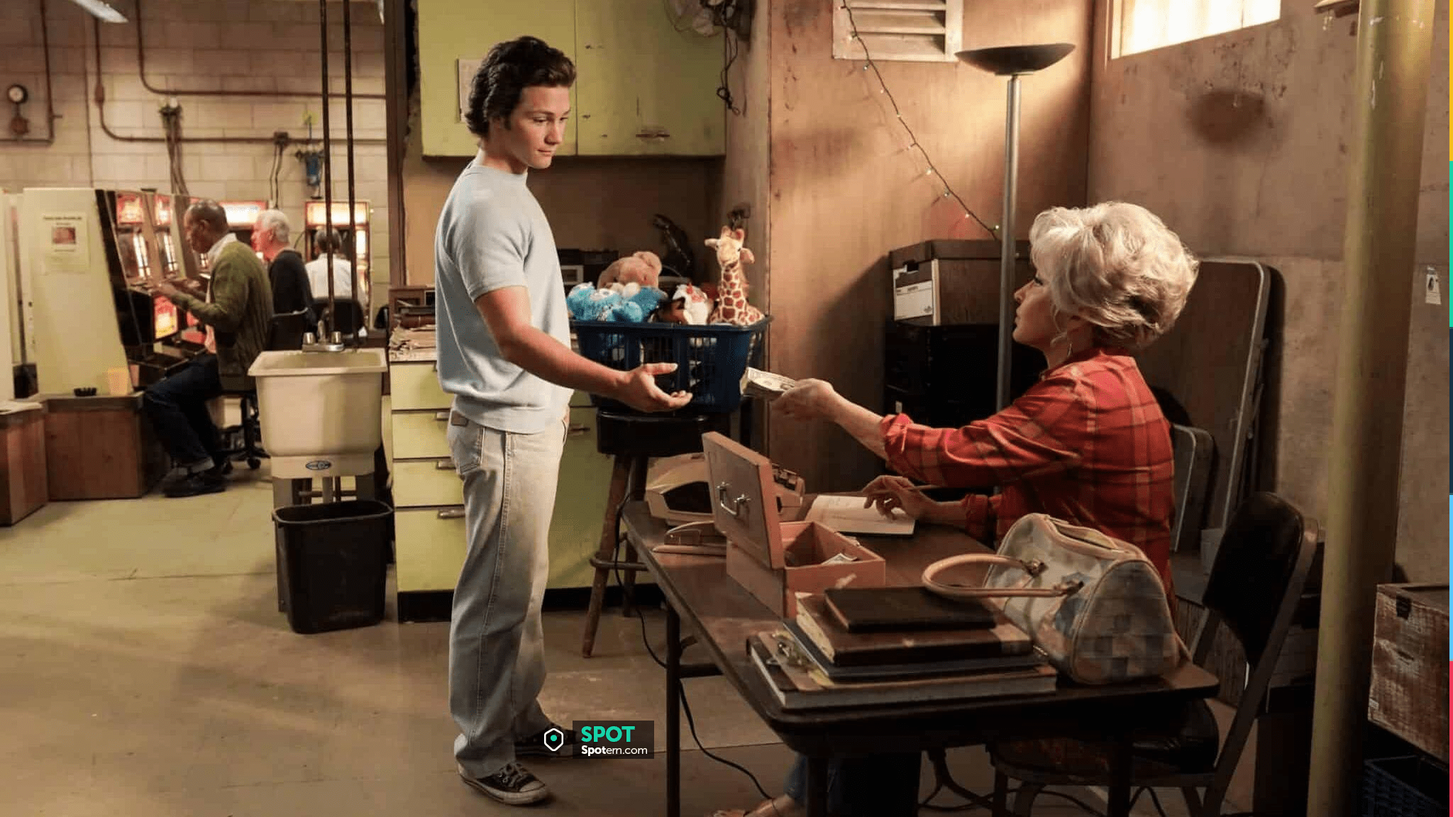 Navy Blue Converse sneakers worn by Georgie Cooper (Montana Jordan) in