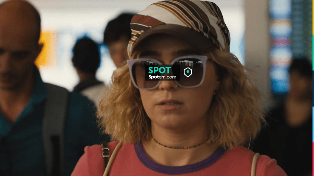 Burberry Eyewear Emily Sunglasses Purple worn by Portia (Haley Lu