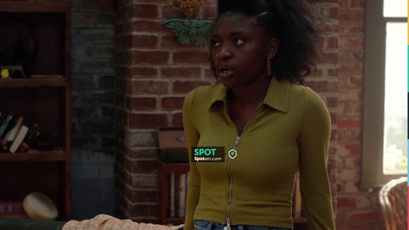 H M Green Top worn by Tasha Zuri Reed in National Treasure Edge