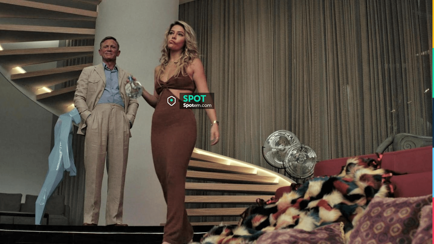 Retro Knit Party Dress in Bronze by Whiskey (Madelyn Cline) in Glass