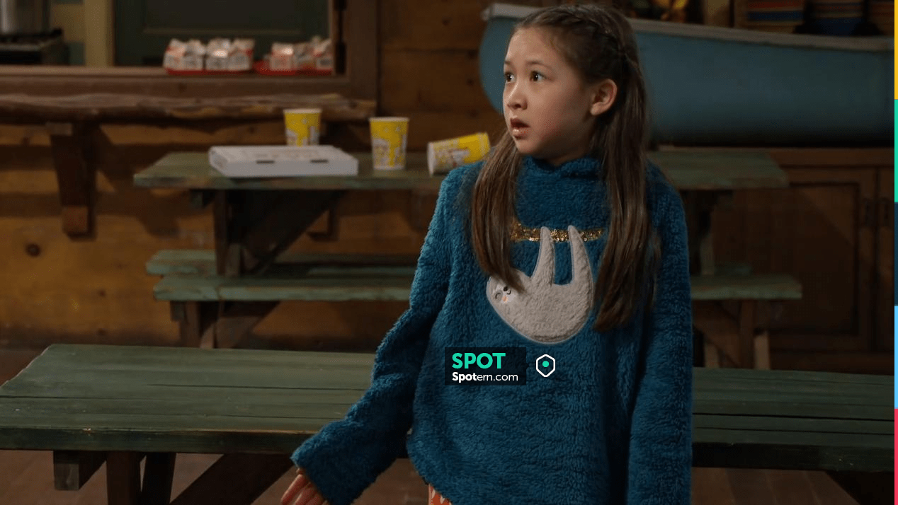 SO Plush Hoodie worn by Nadine (Kyriana Kratter) as seen in BUNK'D