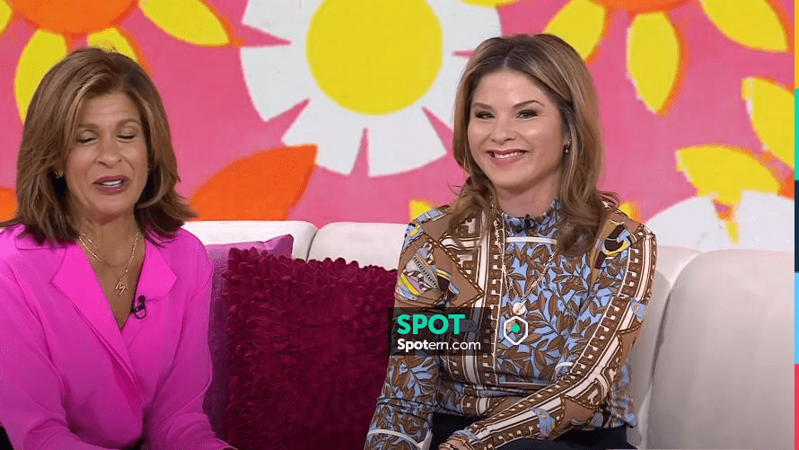 Tory Burch T-Garden-Print Mock Neck Top worn by Jenna Bush Hager as seen in  Today with Hoda & Jenna on January 9, 2023 | Spotern