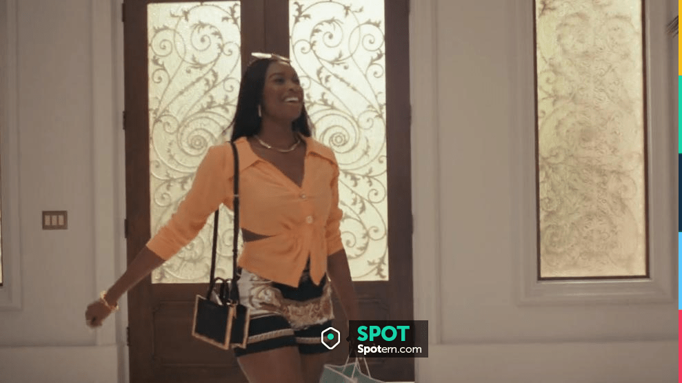 Versace Medusa Renaissance Print Shorts worn by Hilary Banks (Coco ...