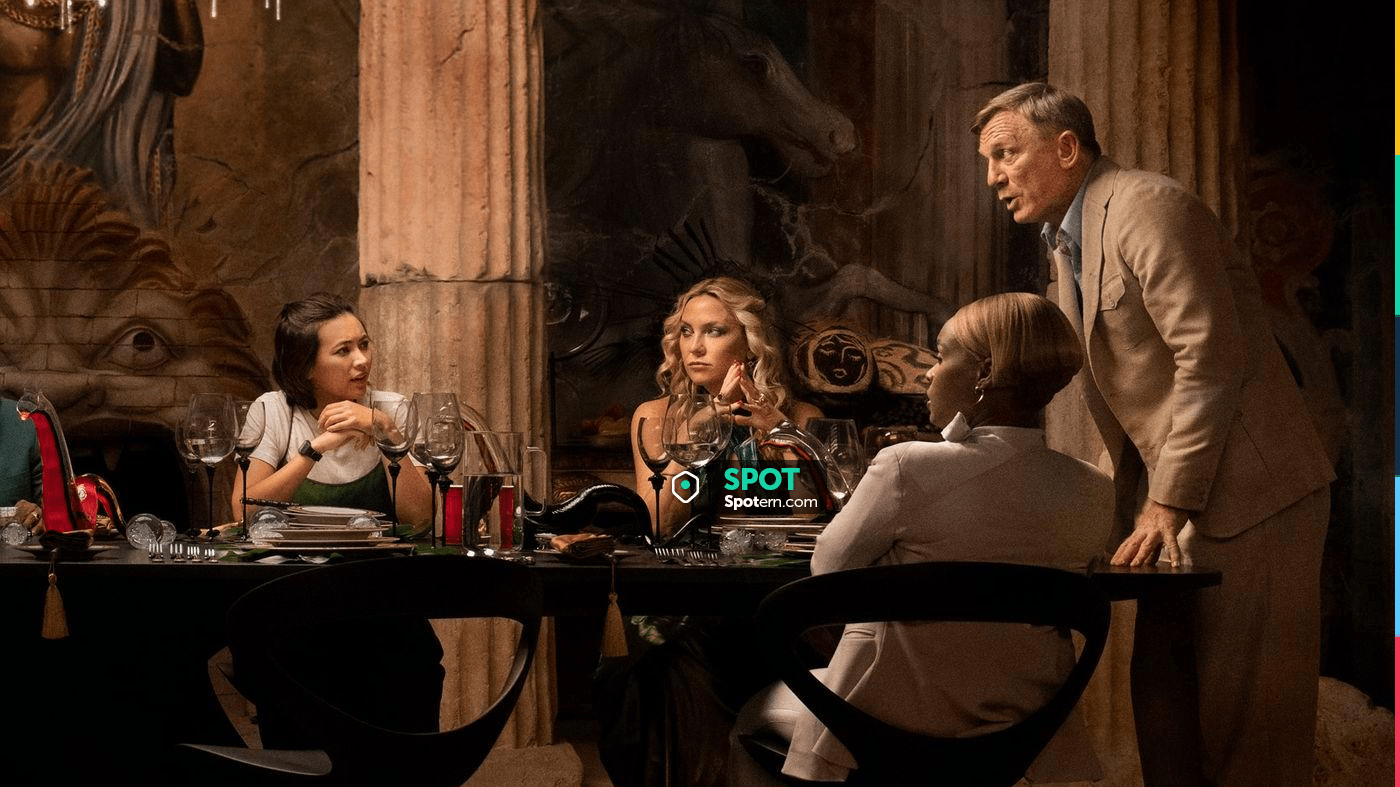 Versace Crystal Glass Set of Miles Bron (Edward Norton) in Glass Onion A Knives Out Mystery