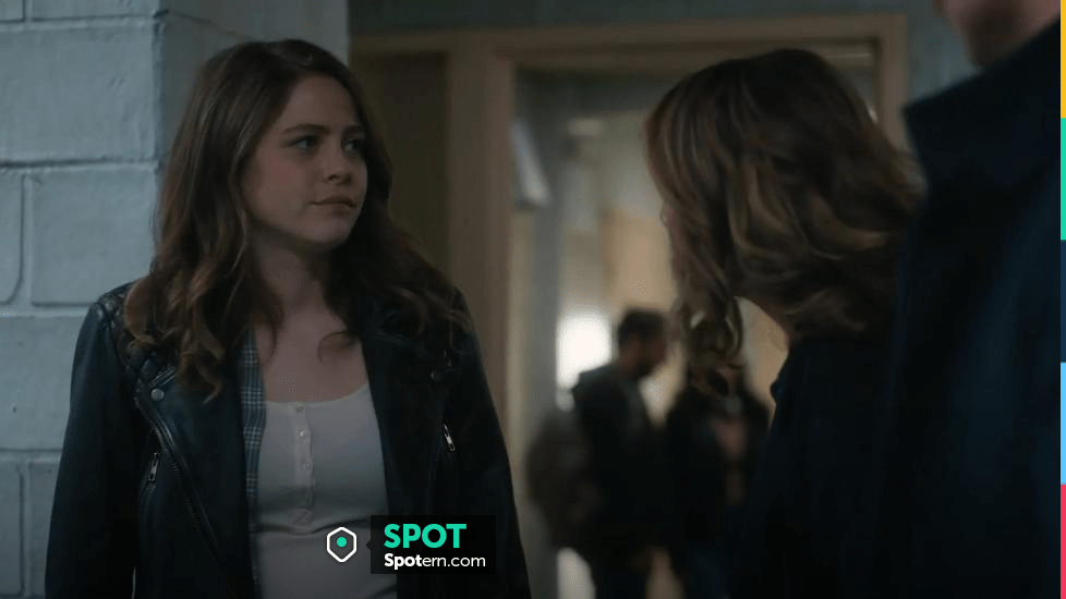 Skin Rib Long Sleeve Henley worn by Officer Brandy Quinlan (Olivia