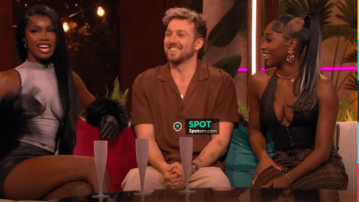 Topman Deep Revere Short Sleeve Shirt worn by Sam Thompson as seen in