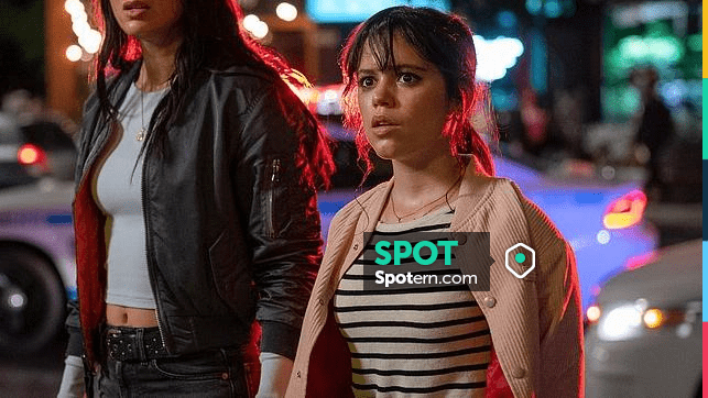 Jenna Ortega Corduroy Scream 6 Tara Carpenter Pink Bomber Jacket