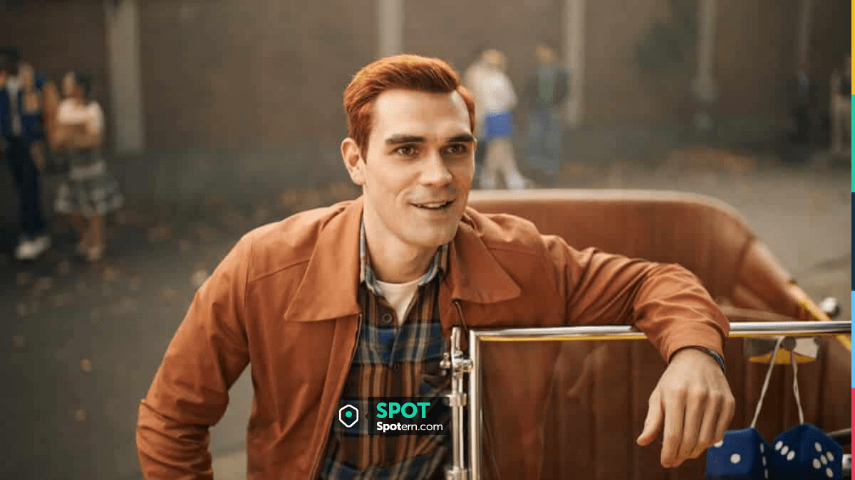 Orange zip jacket worn by Archie Andrews (KJ Apa) as seen in TV show (Season 7 Episode 1) | Spotern