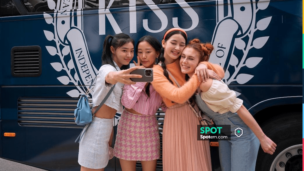 Denim overalls worn by Madison (Jocelyn Shelfo) as seen in XO, Kitty