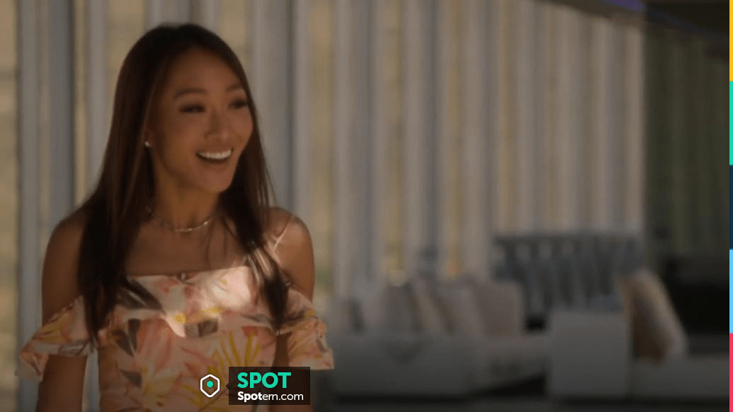 Joie Saphira ColdShoulder Crop Top worn by Leah Qin as seen in Bling