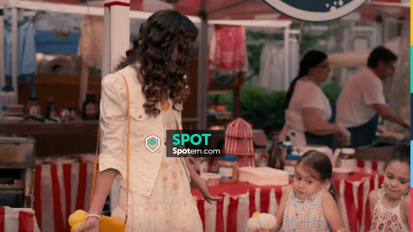 Retrofete Ada Puff-sleeve Denim Jacket In White worn by CeCe Matney (Harlan Drum) as seen in