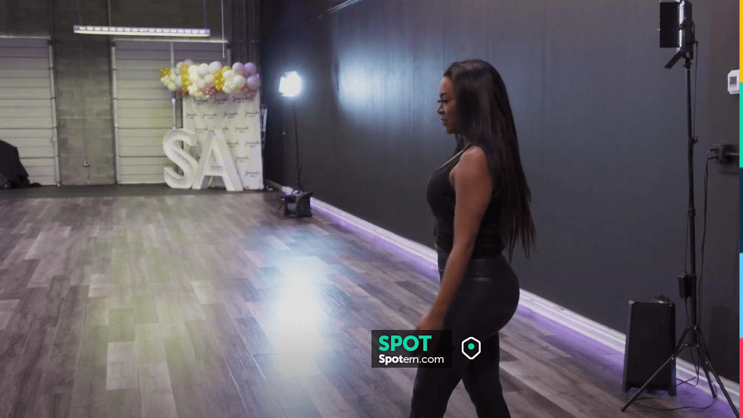 Spanx Faux Leather Leggings worn by Kenya Moore as seen in The Real