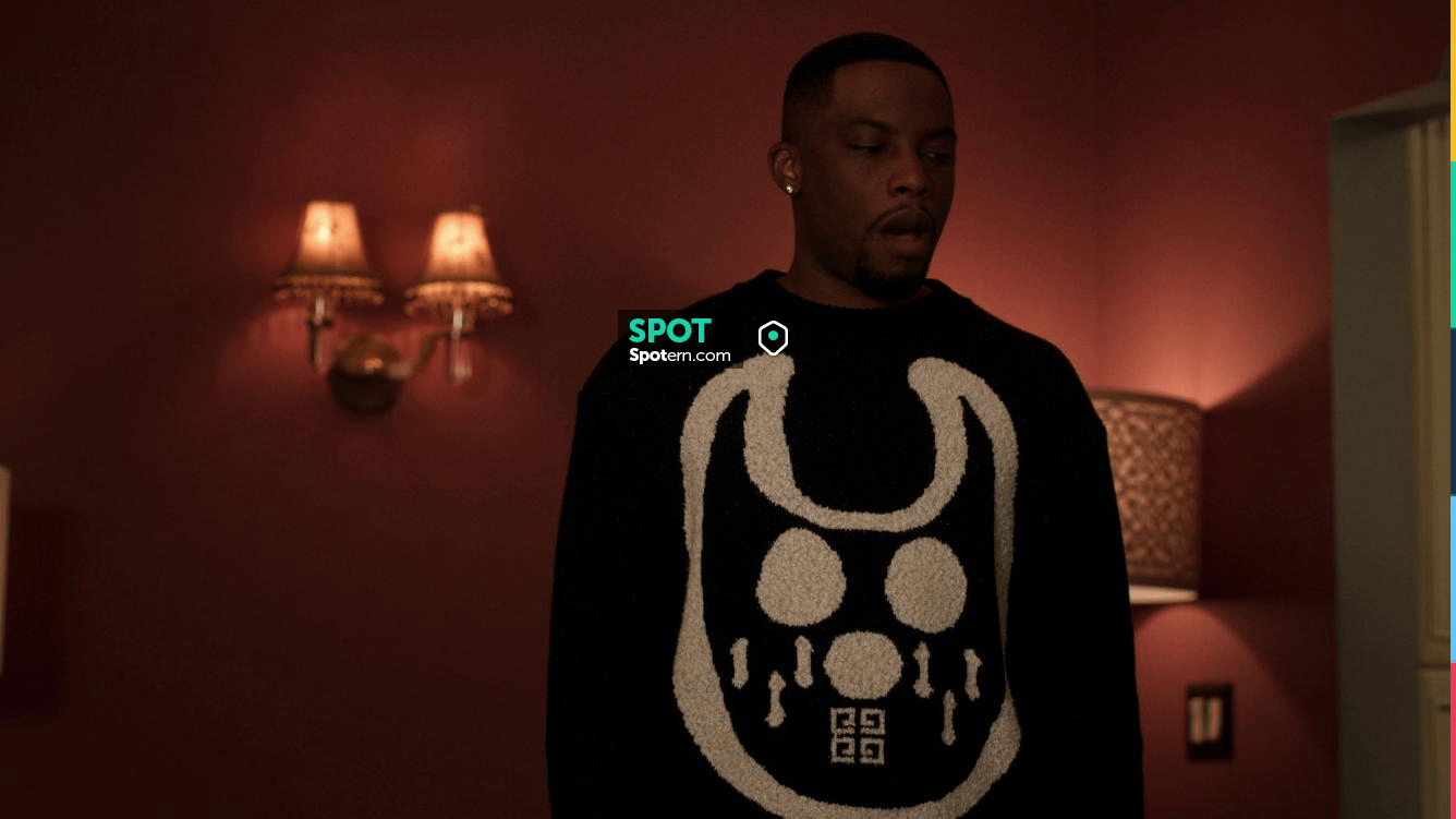 Givenchy sweatshirt with metallic details worn by Cane Tejada (Woody  McClain) as seen in Power Book II: Ghost TV show wardrobe (S02E03)