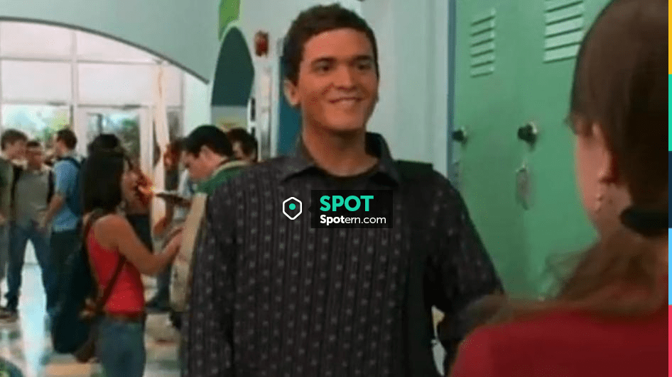 Camisa a cuadros marrón oscuro de Trussardi usada por Faymen Phorchin