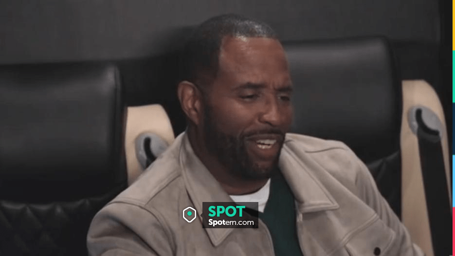 Reiss Grey Suede Button Down Jacket worn by Ken Cannon as seen in