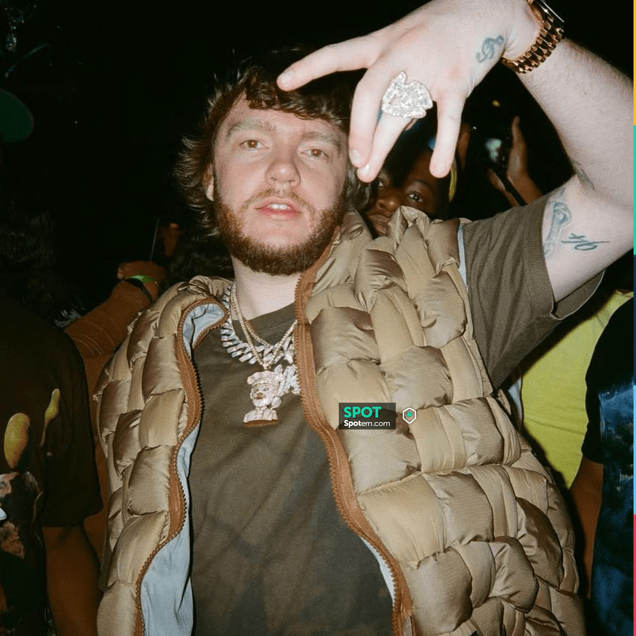 Kapital Beige Woven Keel Down Vest worn by Murda Beatz on the Instagram ...