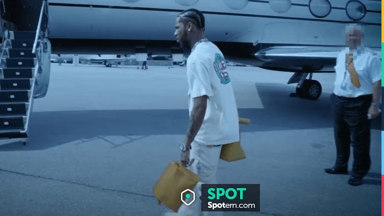 Goyard Yellow Jouvence Toiletry Bag worn by Key Glock in Penny (Official  Music Video)