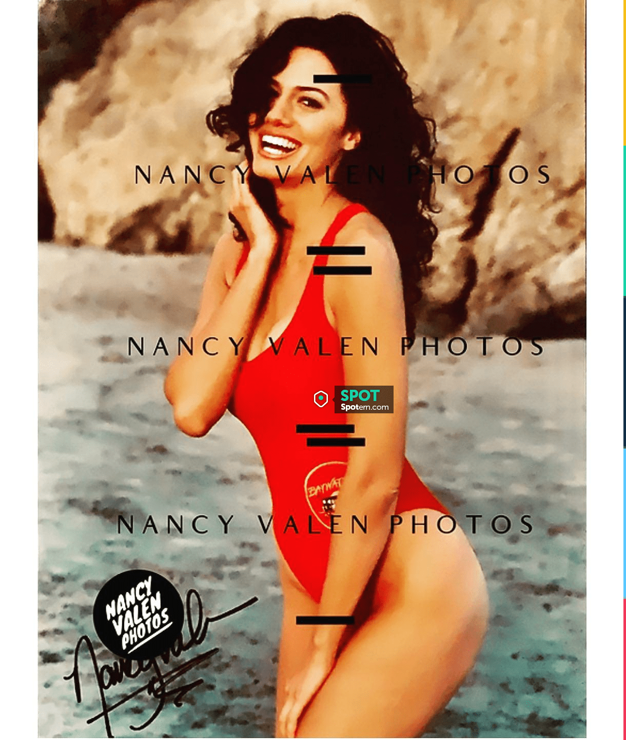 One piece red swimsuit worn by Nancy Valen for Baywatch TV series Spotern