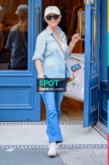 Clare V. Midi Sac Bag in Tan Rattan worn by Reese Witherspoon at Linen ...
