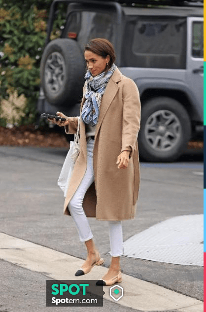 Chanel Cap-Toe Slingback Flats worn by Meghan Markle in Montecito on August  10, 2023