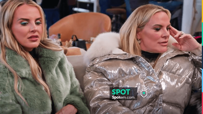 Heather's white zip jacket on The Real Housewives of Orange County