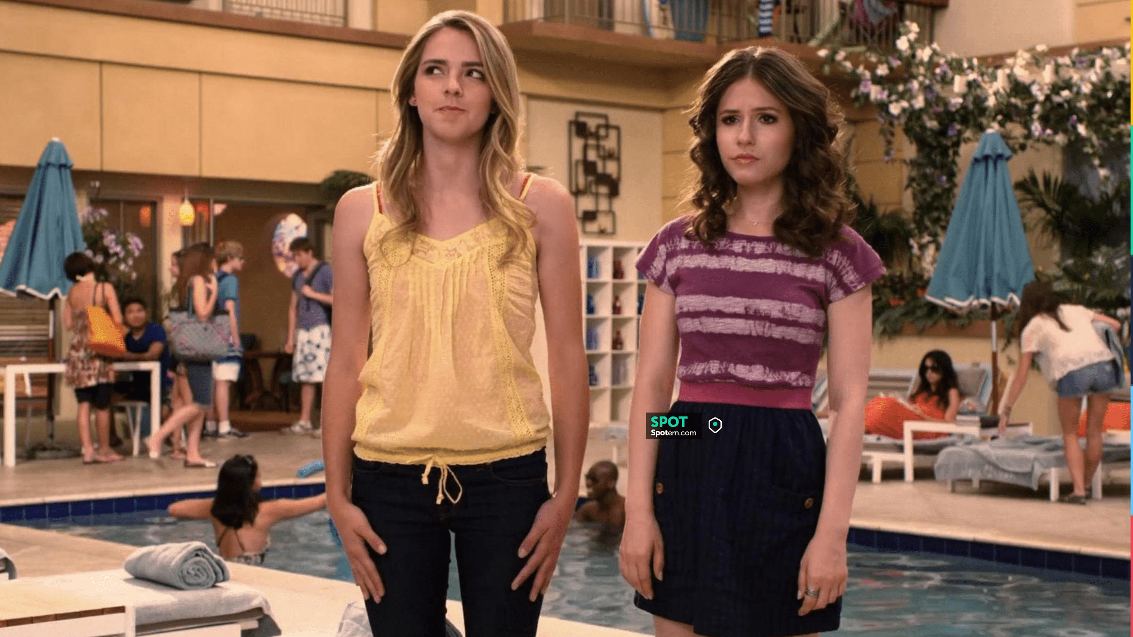 Vestido púrpura y azul usado por Camille Roberts (Erin Sanders) en Big Time  Rush (T03E10) | Spotern