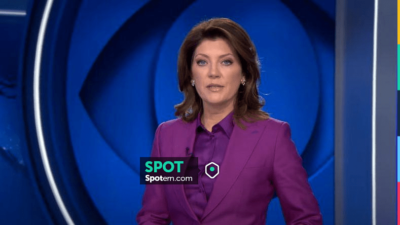 Max Mara Toano Tie-Neck Silk Twill Shirt used by Norah O'Donnell as ...