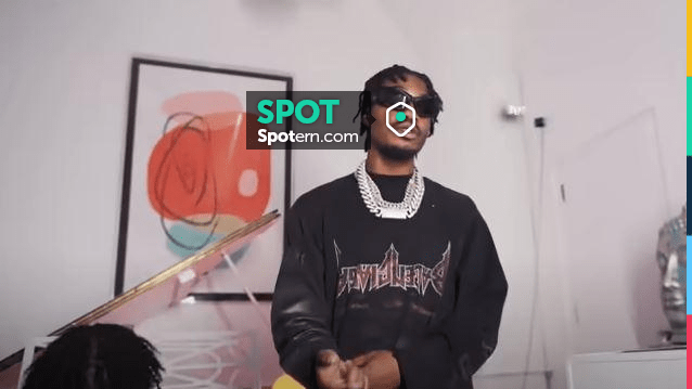 Givenchy Black Cut Out Giv Cut Sunglasses Worn By Lil Tjay In His I