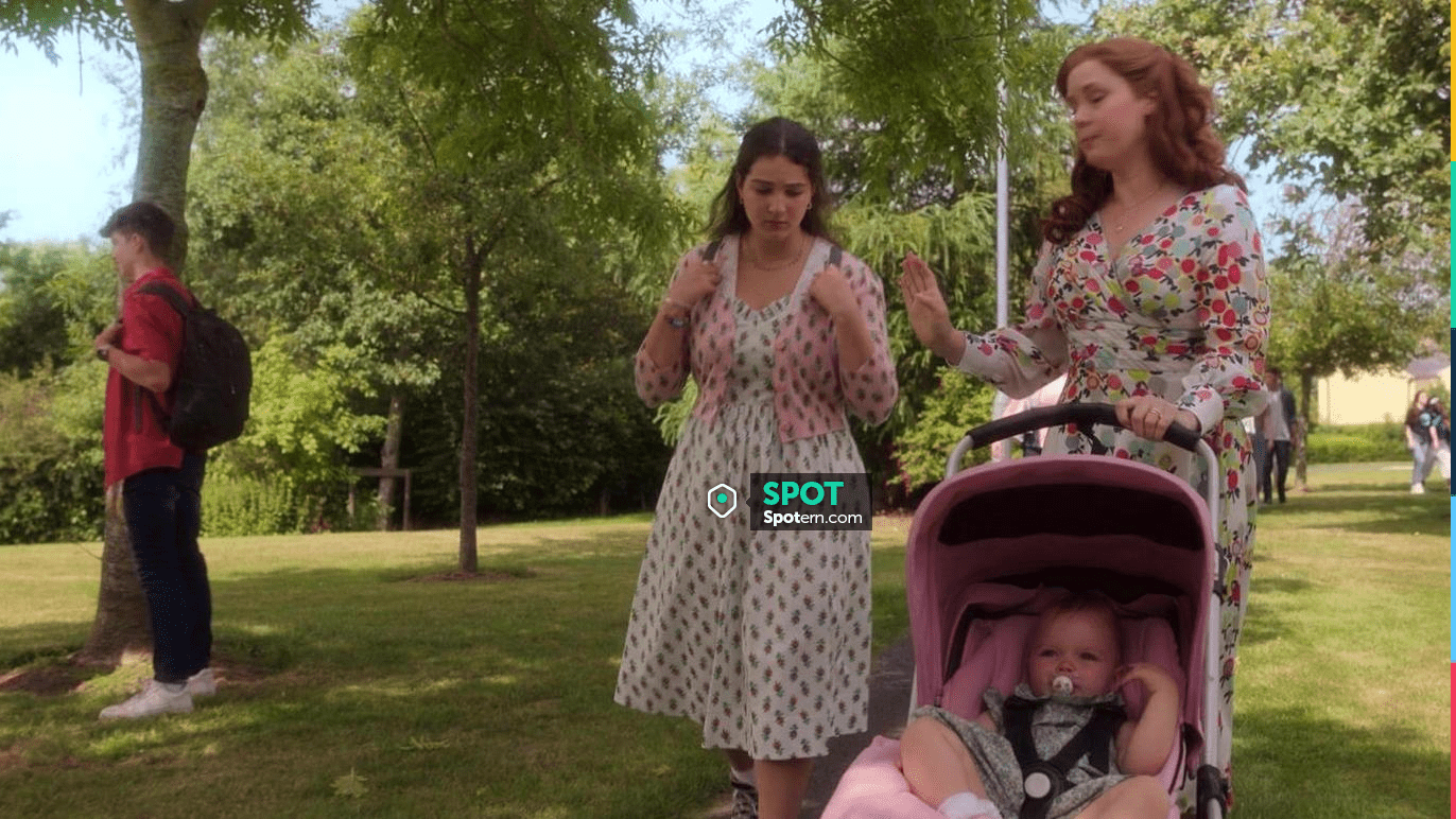 White Floral Dress worn by (Gabriella Baldacchino) in