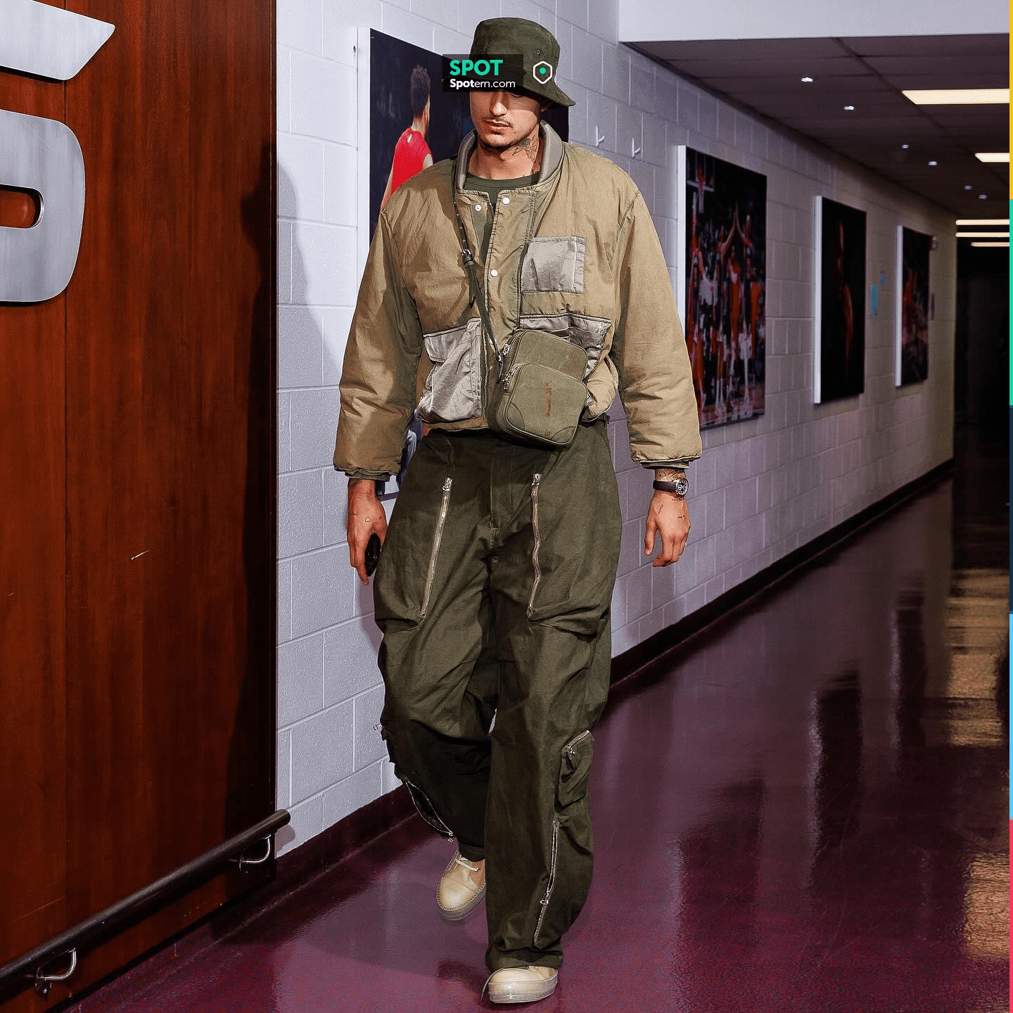 Readymade Dr. Woo Olive Green Tattoo Bucket Hat worn by Kyle