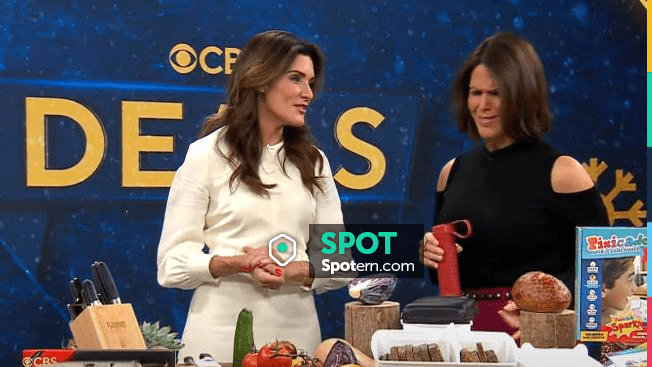 Club Monaco Long Sleeve Belted Dress In Egret worn by Adriane Kiss as