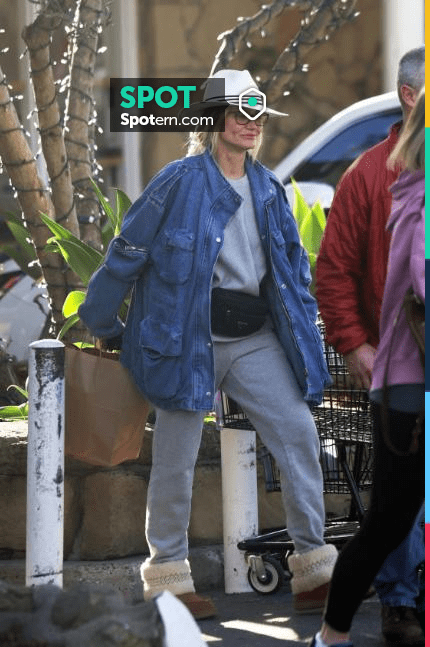 Kin The Label Kin The Label Lou Packable Straw Hat worn by Cameron Diaz at Santa ...