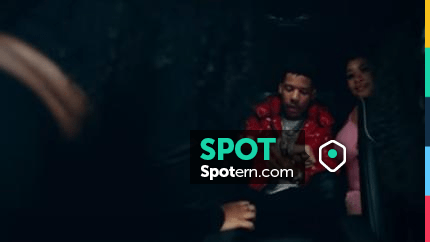 Red Somthin Moncler Red 'Bady' Down Jacket worn by Nardo Wick in Somethin ...