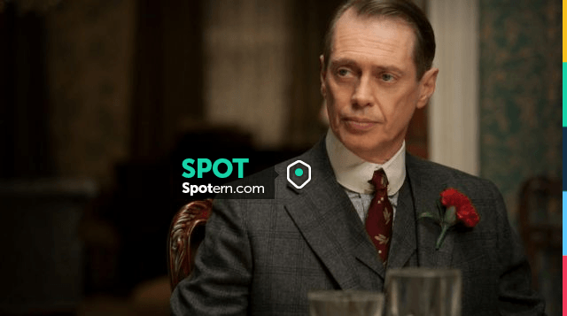 Nucky Thomson Steve Buscemi grey check suit in Boardwalk Empire