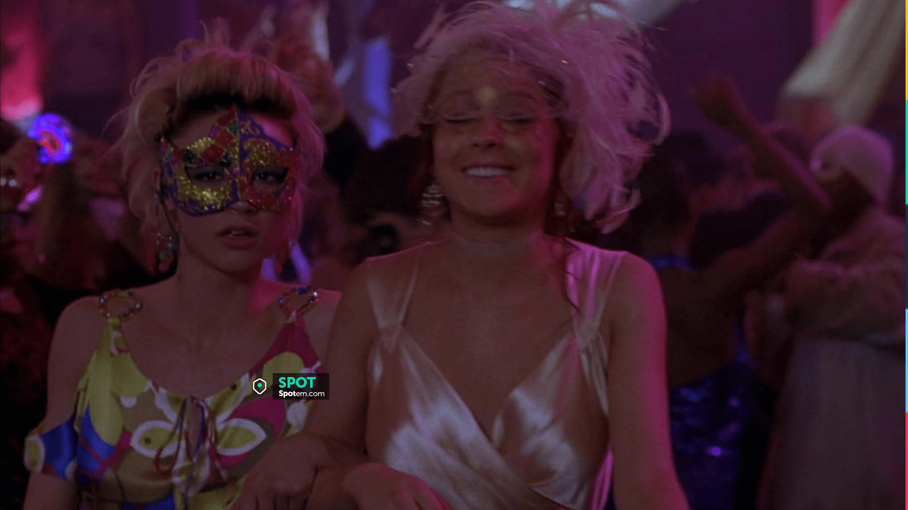 Ginger & Java Multicolor Silk Dress worn by Maggie (Samaire Armstrong) as seen in Just My Luck movie outfits | Spotern Ginger & Java Multicolor Silk Dress worn by Maggie (Samaire Armstrong) as seen in Just My Luck movie outfits | Spotern