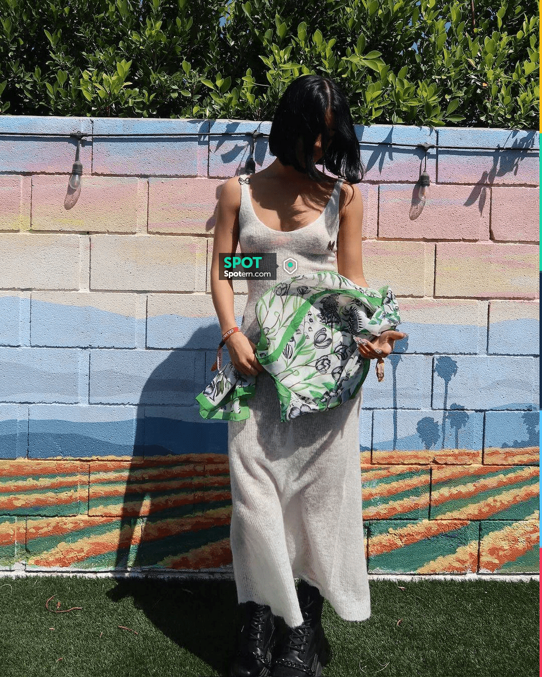 Aya Muse Maxim Butterfly-Embellished Knit Maxi Dress worn by