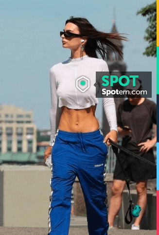 Artemis Diciero Lexi Crop In White worn by Emily Ratajkowski Em Rata on