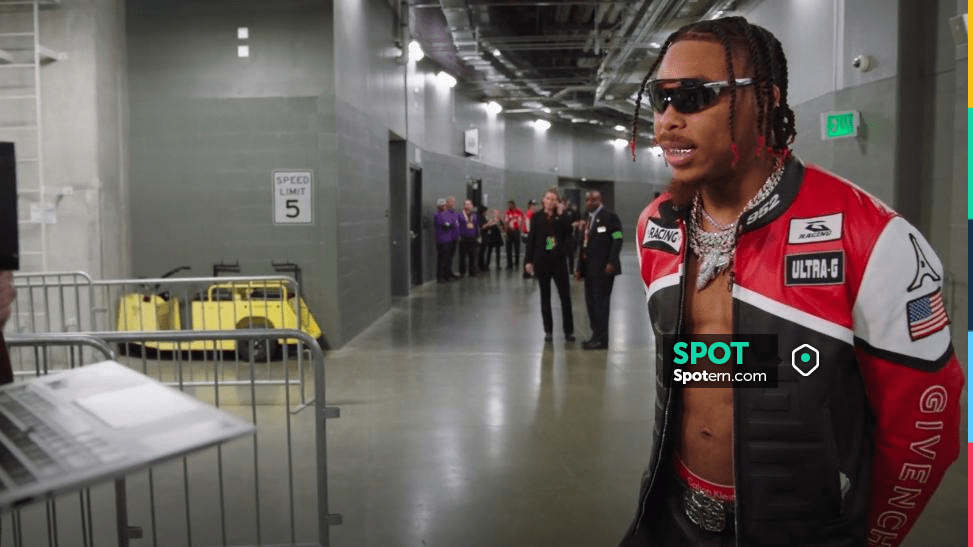 Givenchy Racing Leather Jacket worn by Justin Jefferson as seen in ...