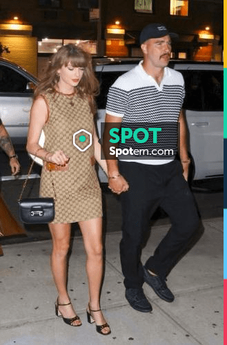 Gucci Gg Supreme Mini Dress worn by Taylor Swift in New York City on