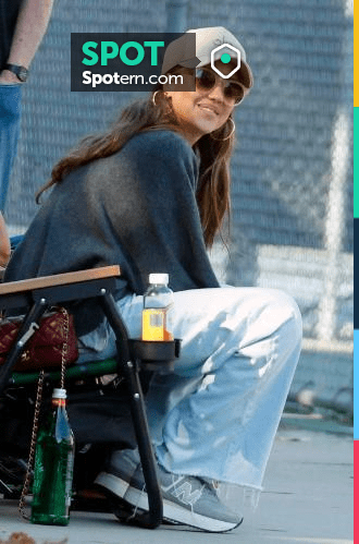 Alo Yoga District Trucker Hat worn by Jessica Alba at Tennis Match on