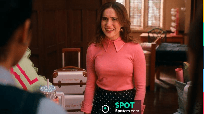 Aqua Ruffled Polka Dot Skirt worn by Kacey (Gracie Bea Lawrence) as seen in The Sex Lives of