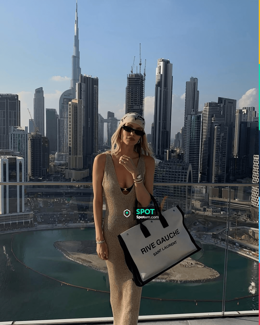 Bananhot Sunny Lame Maxi Dress worn by Leonie Hanne on her Instagram Post  on January 19, 2025 | Spotern