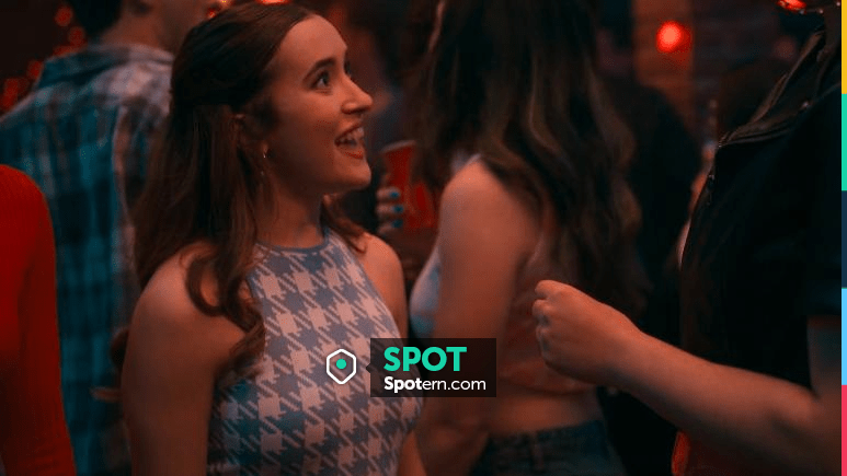 Fleur Du Mal Houndstooth Knit Mini Dress worn by Kacey (Gracie Bea